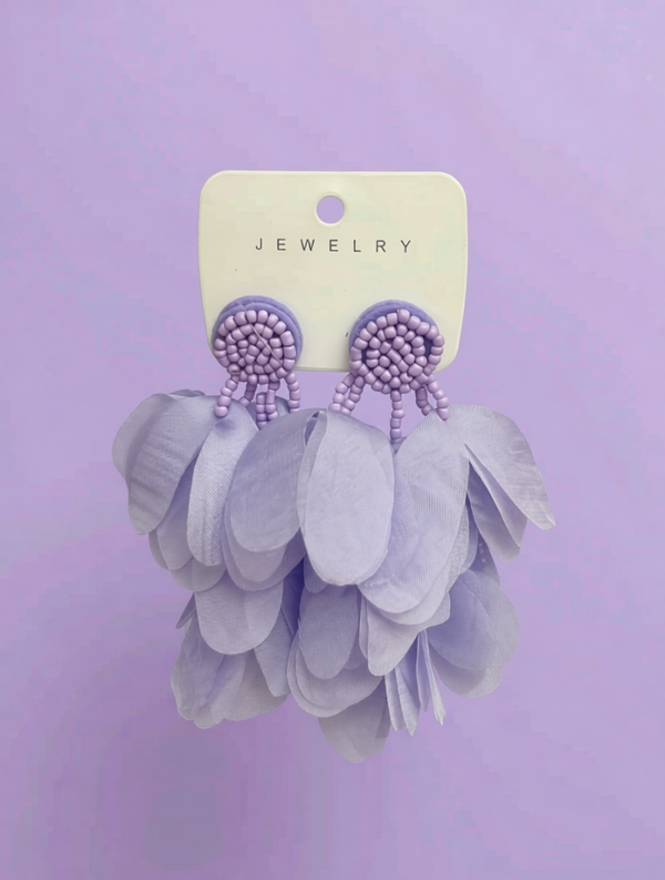 Lavender Petal Whirl Earrings