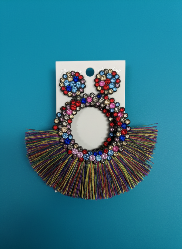 Carnival Bloom Fringe Earrings