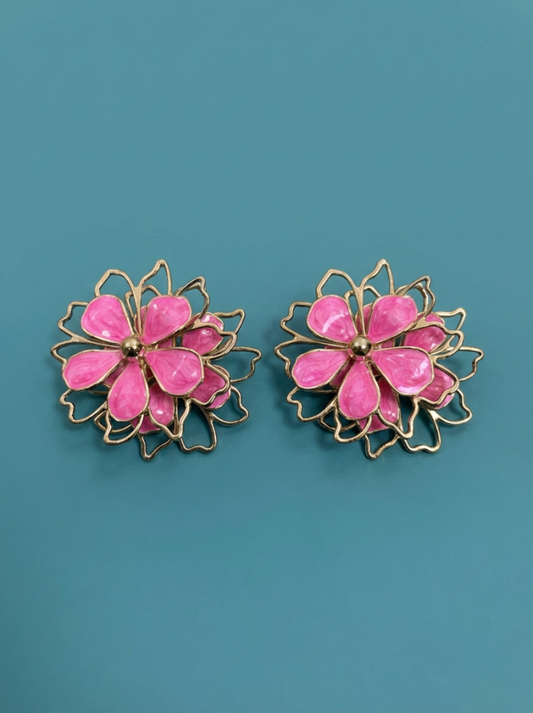 Pink Petal Radiance Earrings