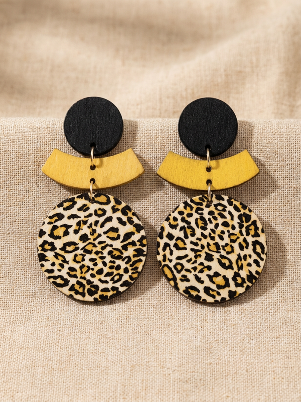 Savannah Burst Leopard Earrings
