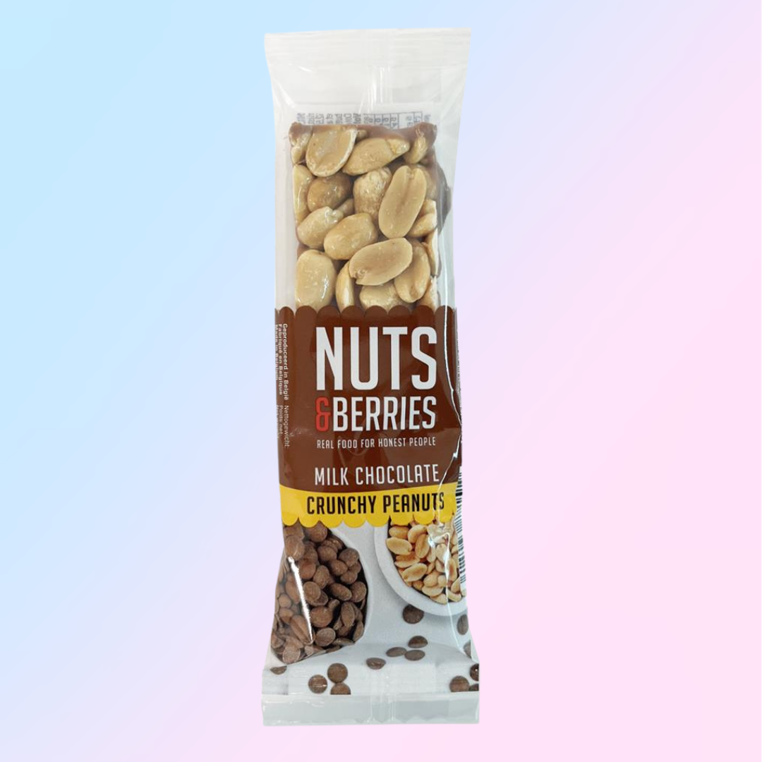 Nuts&Berries Bar Crunchy Peanut Melkchocolade Reep