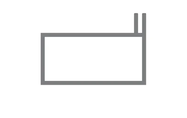 Aluminium Koker 40 x 20 - 1 flens 3 mm