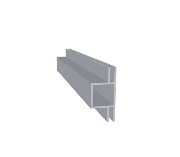 Aluminium Koker 20 x 20 x 1,5 mm - 2 Flens (vlak) 3mm