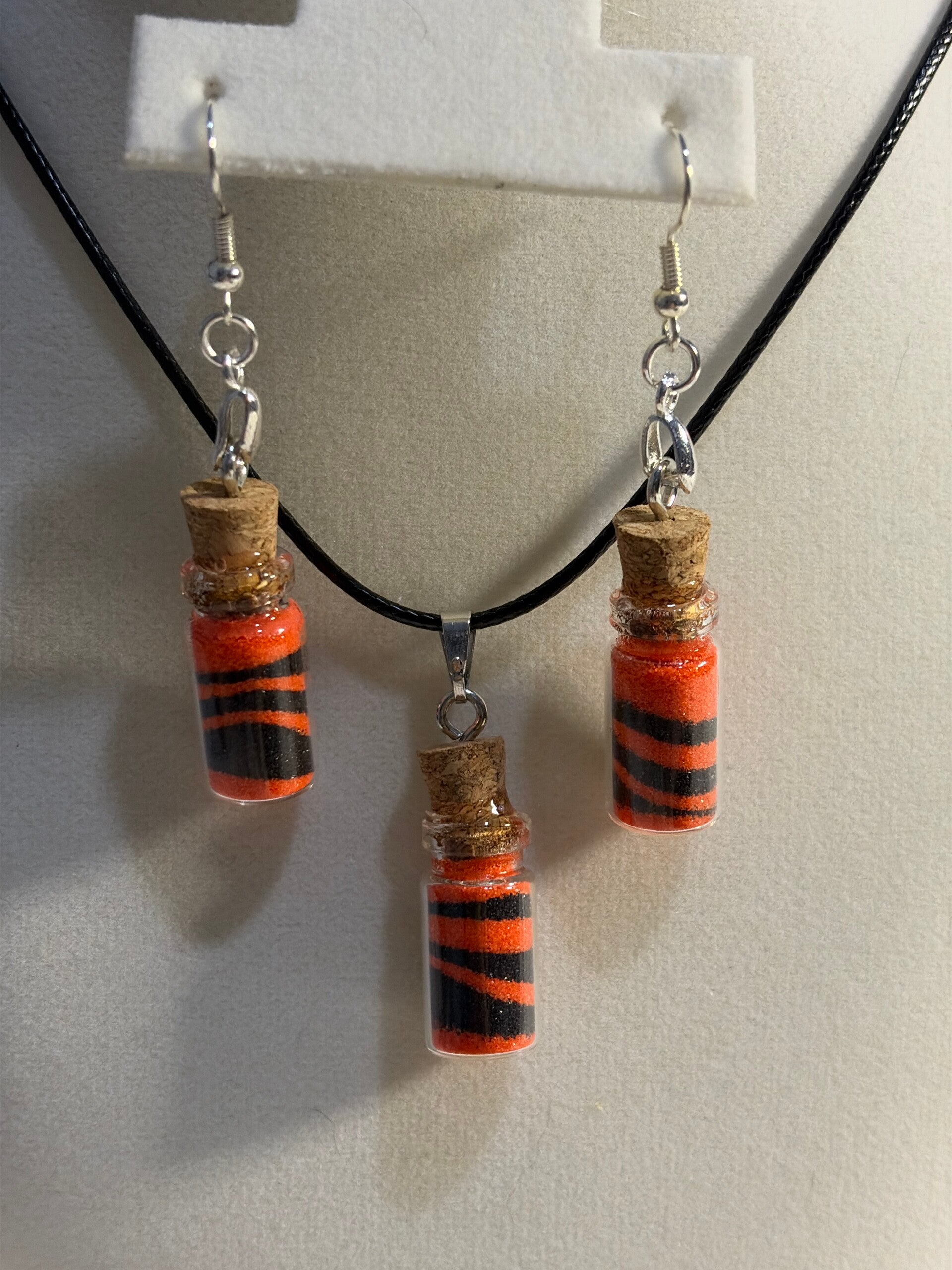 Dark orange and black