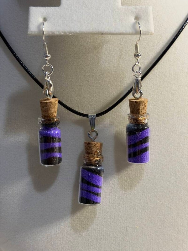 Dark purple and black