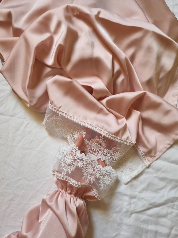 Gebetskleid Satinstoff - Peach