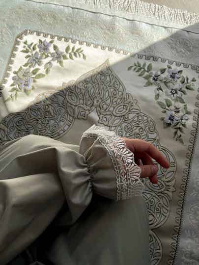 NEW LACE -  Special Prayer Dress - Soft Taupe