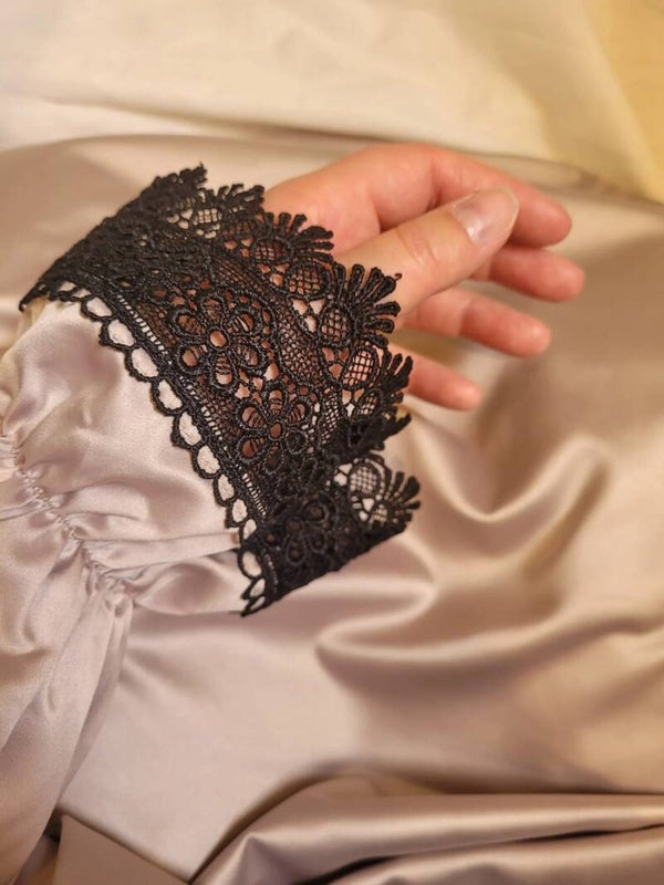 Gebetskleid Satinstoff - Pearl