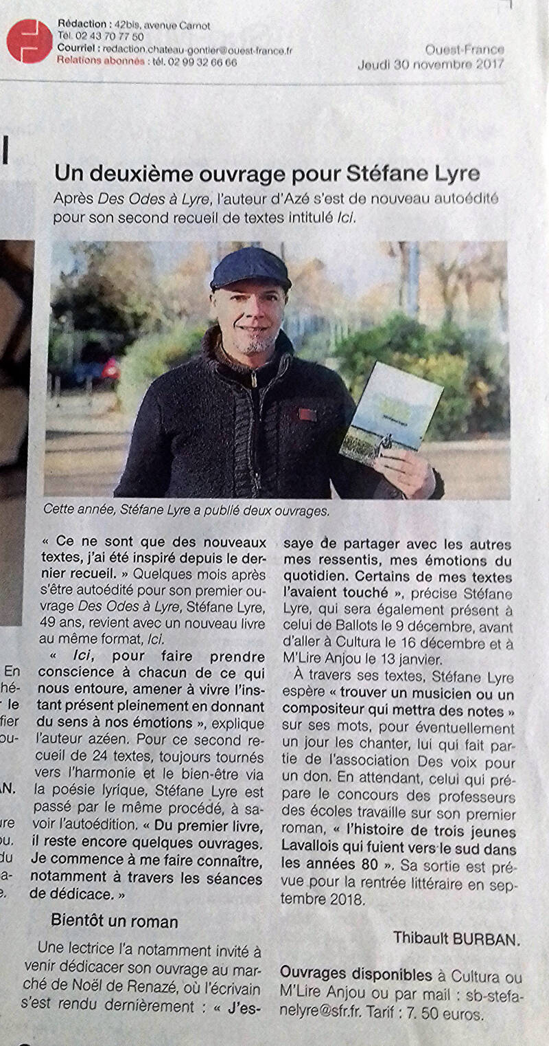 Stéfane lyre Ouest France 2017