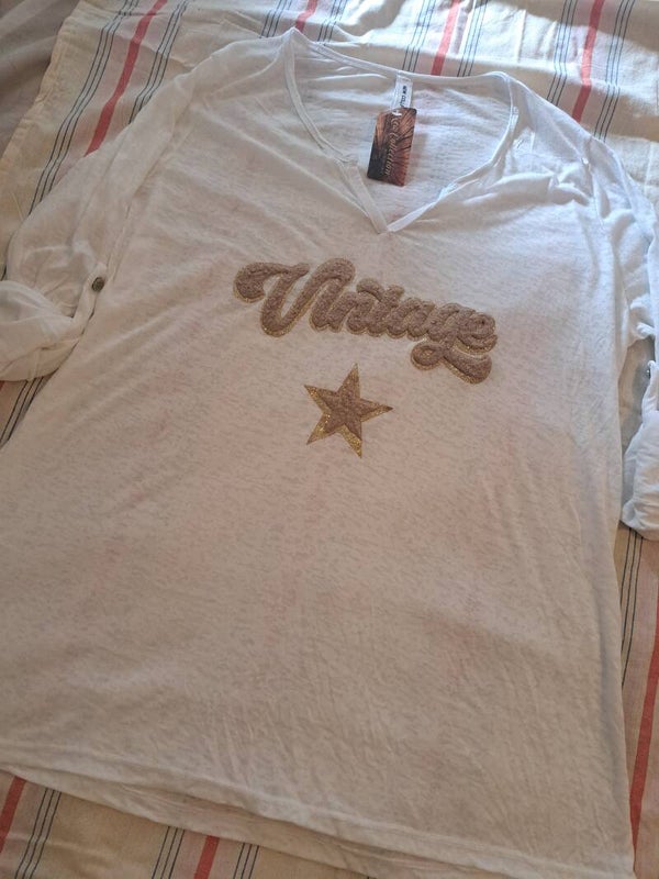 T shirt ample vintage blanc
