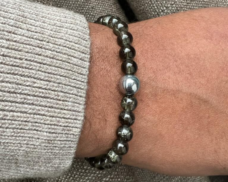 Handgemaakte heren armband groen