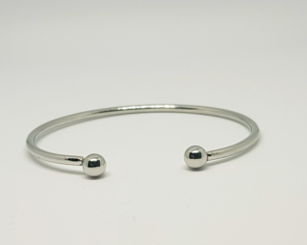 Zilverkleurig slavenarmband balletjes