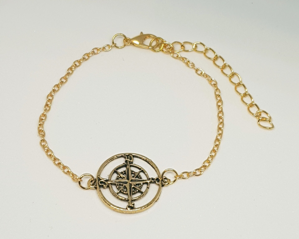 Goudkleurig armband kompas