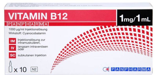 10 x 1ml Vials Vitamin B12 - Cyanocobalamin (German)