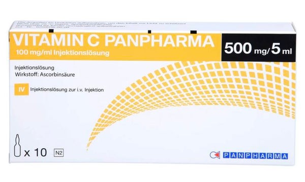 10X5 ml Vitamin C Panphar 100mg/ml (German)