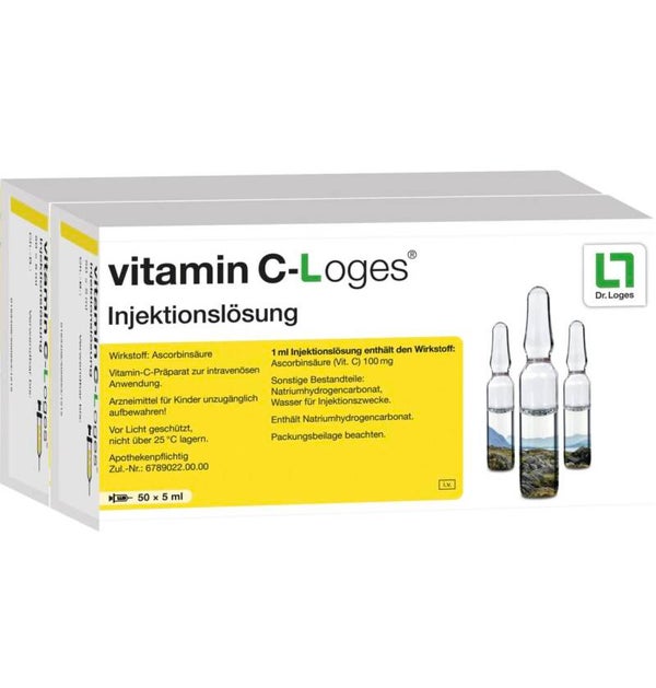 50x 5ml Vials Vitamin C 100mg (German)