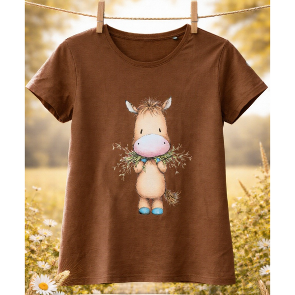 Shirt met mascotte bruin