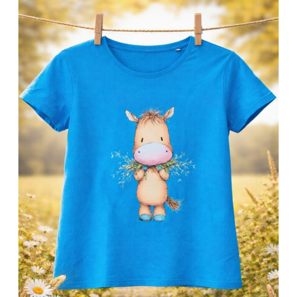 Shirt met mascotte blauw