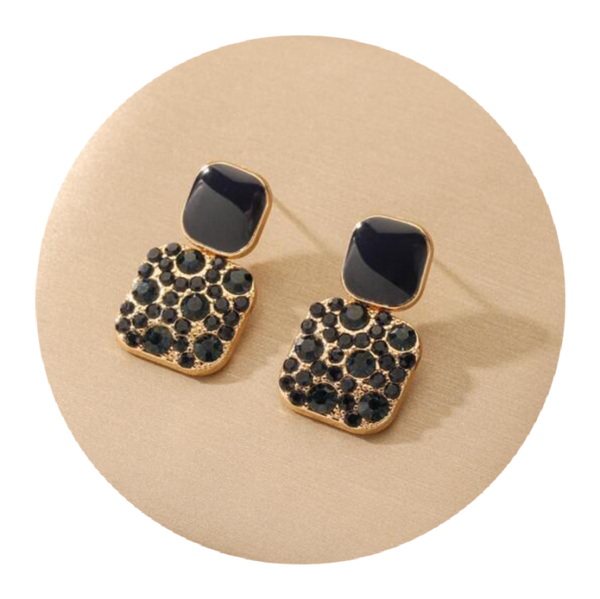 boucles d'oreilles Strass