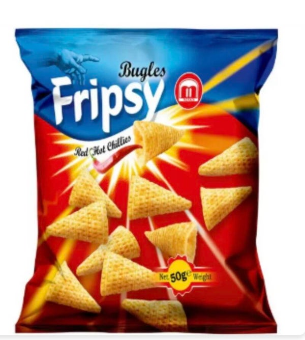 Fripsy Bugles Red Hot Chilli – Knusprige Maissnacks mit feuriger Schärfe 50g