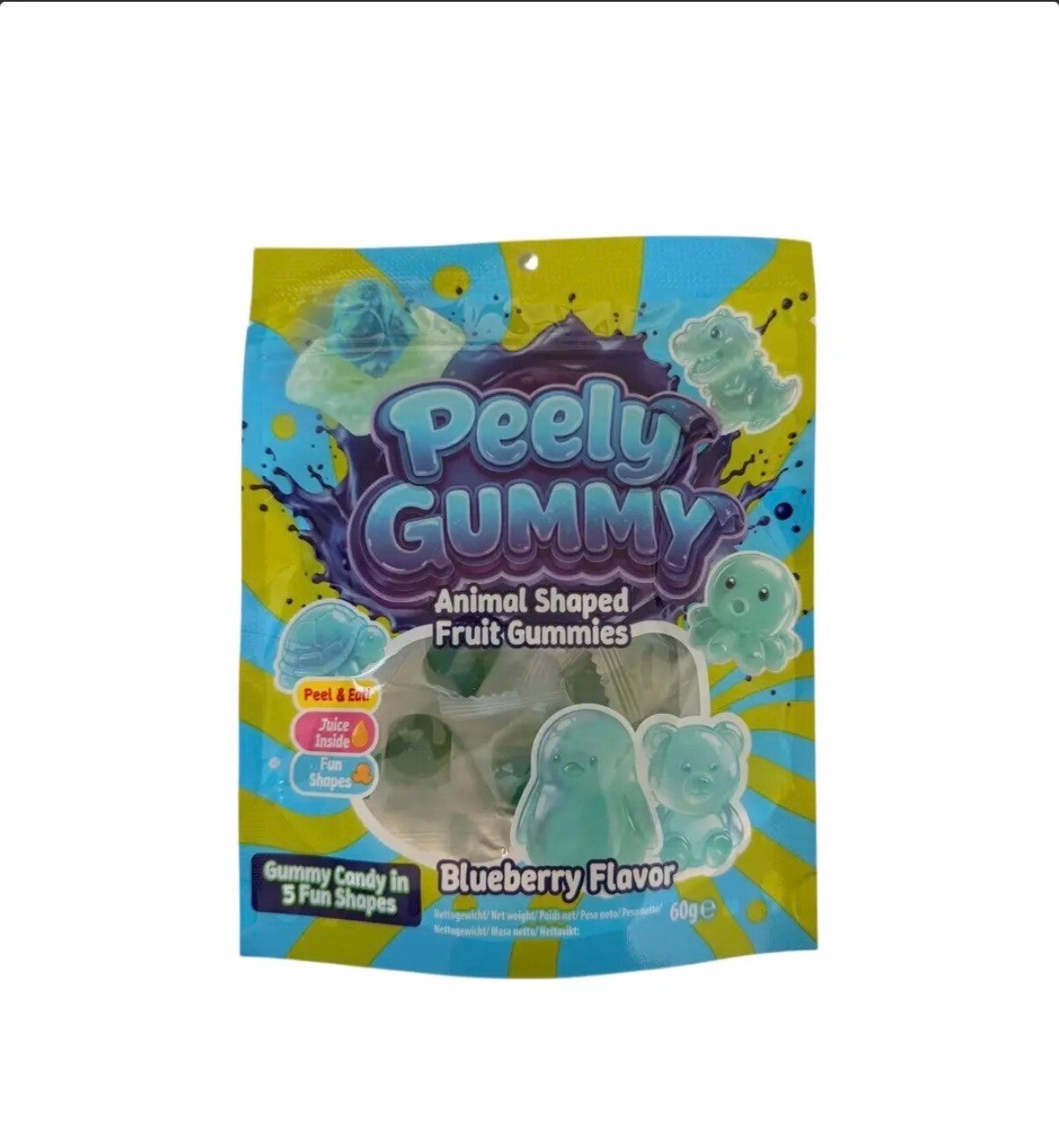 Peely Gummy Blueberry – Fruchtige Gummies mit flüssigem Kern
