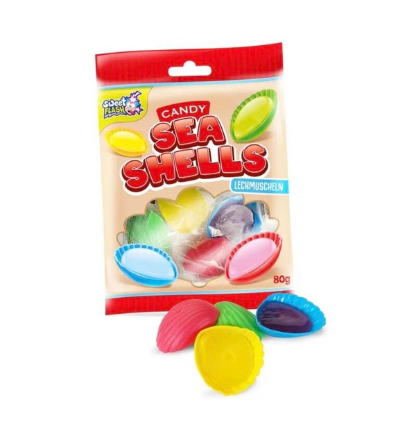 Candy Sea Shells – Fruchtige Leckmuscheln mit Flüssigfüllung (80g)