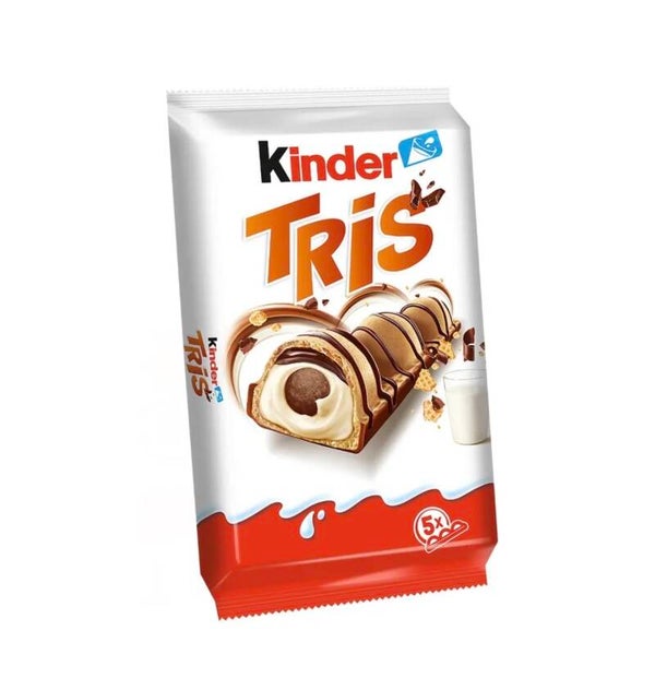 Kinder TRIS – Knuspriger Schokoriegel mit cremiger Füllung (5er Pack)