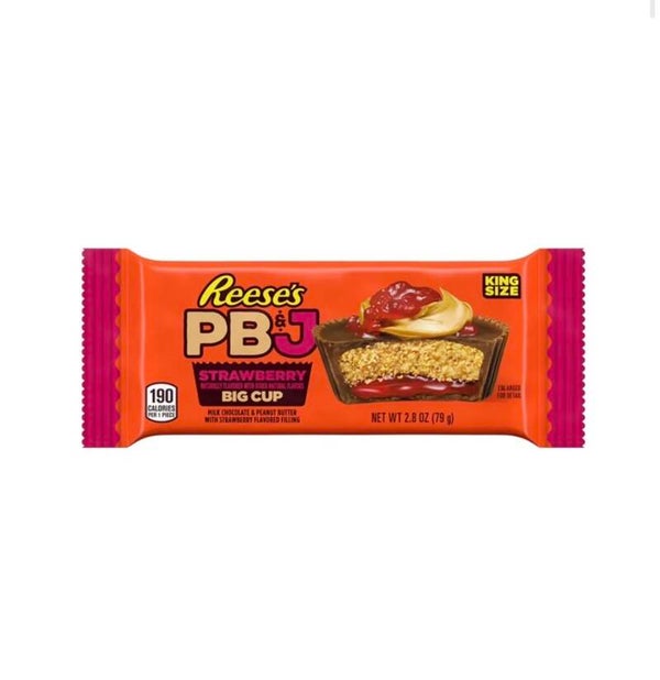 Reese’s PB&J Strawberry Big Cup King Size – Der legendäre Peanut Butter & Jelly Geschmack 79g