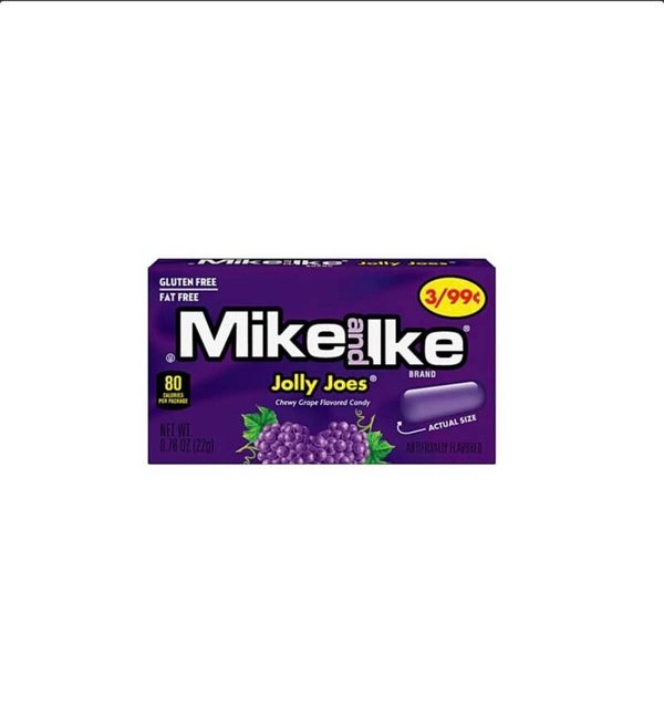 Mike and Ike Jolly Joes 22g – Traubengeschmack Candy aus den USA