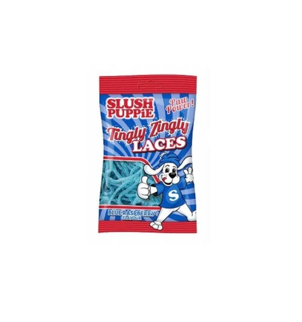 Slush Puppie Tinggly Zingly Laces Blue Raspberry – Saure Fruchtgummi Schnüre 120g
