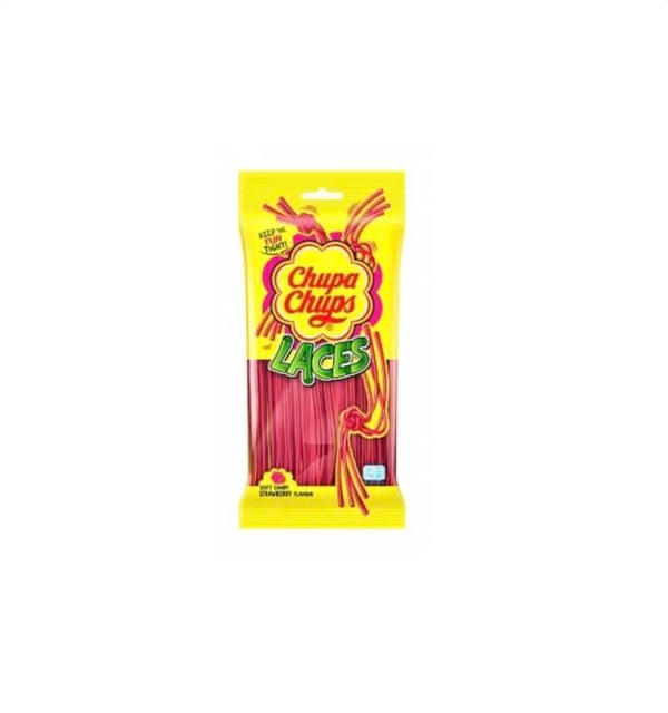 Chupa Chups Laces – Saure Erdbeer Fruchtschnüre
