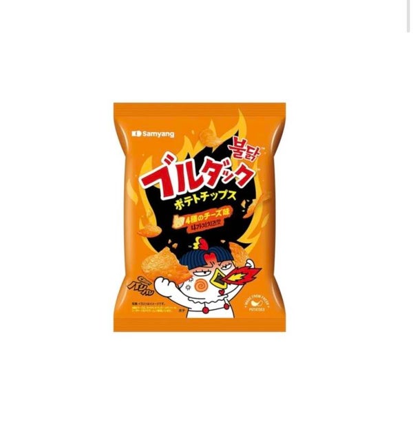 SAMYANG Buldak Chips Quattro Cheese – Knuspriger Snack mit feuriger Käsewürze