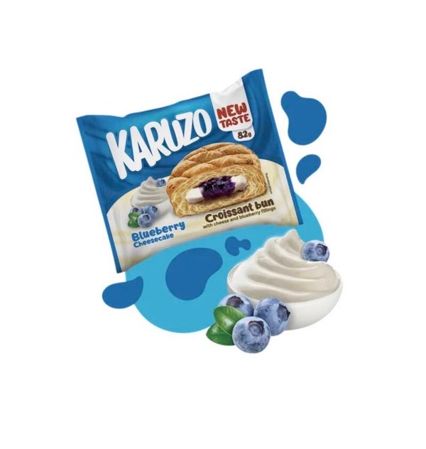 KARUZO Blueberry Cheesecake Croissant Bun – Fruchtig-cremiger Genuss mit knusprigem Croissantteig