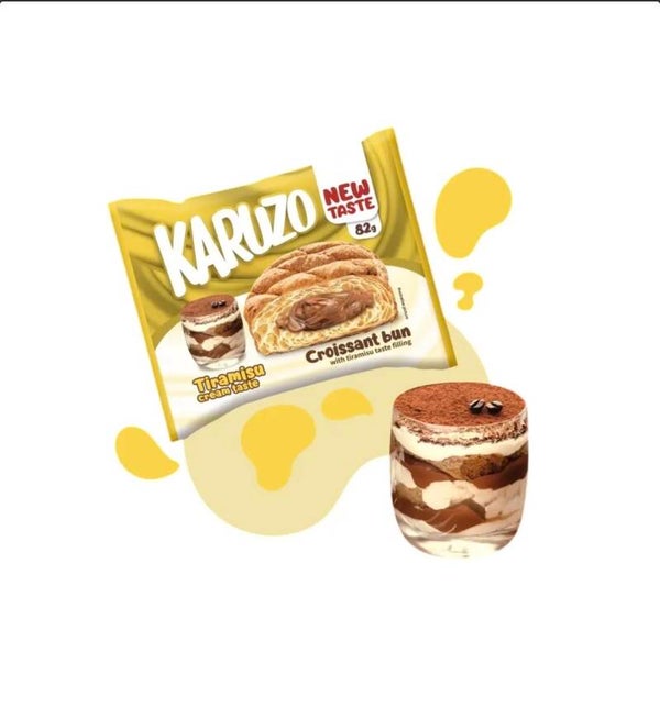 KARUZO Croissant Tiramisu 82g – Italienischer Dessertgenuss im soften Croissant