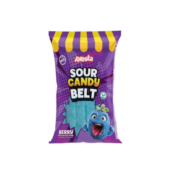 Avesta Sour Candy Belt Berry – Saure Fruchtgummi-Bänder mit Beerengeschmack