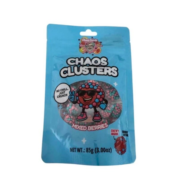 Chaos Clusters Mixed Berries – Fruchtig-knuspriger Süßigkeiten-Snack mit Beeren-Geschmack