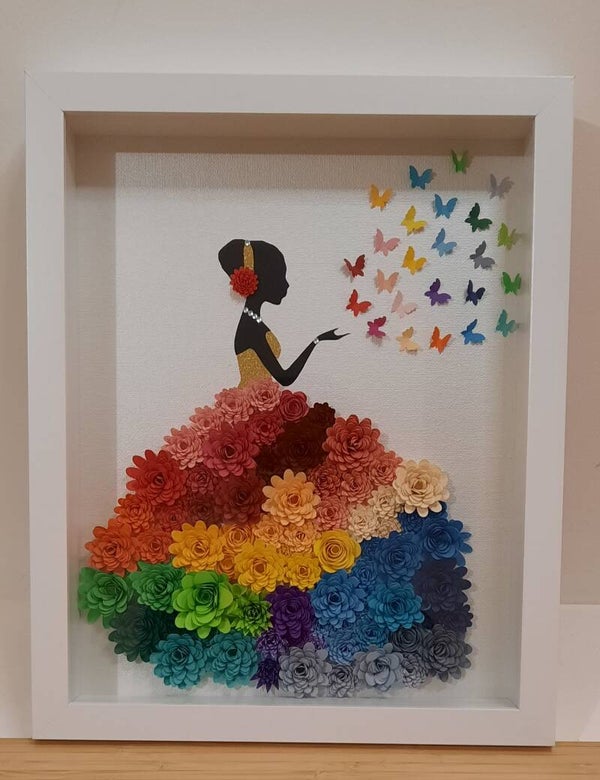 Cadre " Princesse Multicolore 2 "