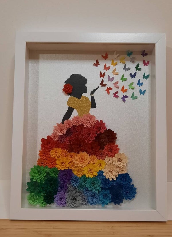 Cadre " Princesse Multicolore 1 "