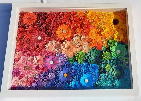 Cadre " Tapis de fleurs colorées "