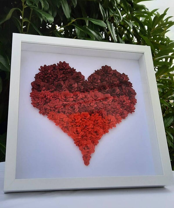 Cadre " Coeur fleurs"