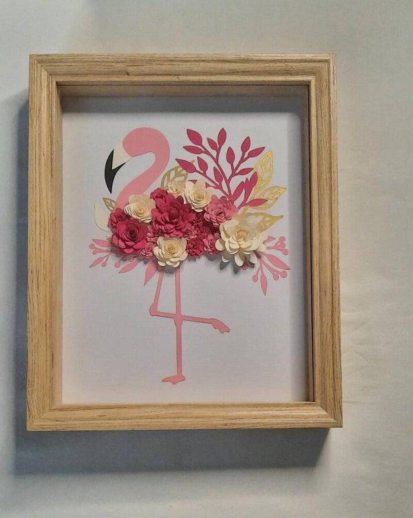 Cadre " Flamant rose "