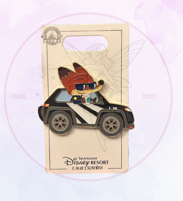 SHDL Pin Nick Wild in car