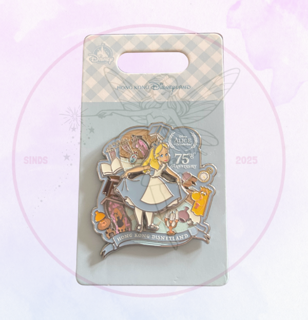 HKDL Pin Alice in Wonderland 75th Anniversary