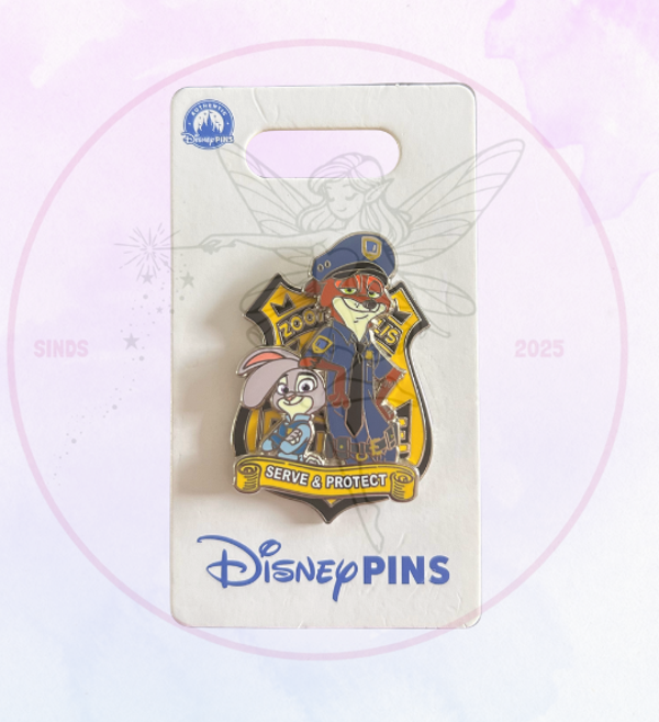 HKDL Pin Nick and Judy Serve & Protect Zootopia