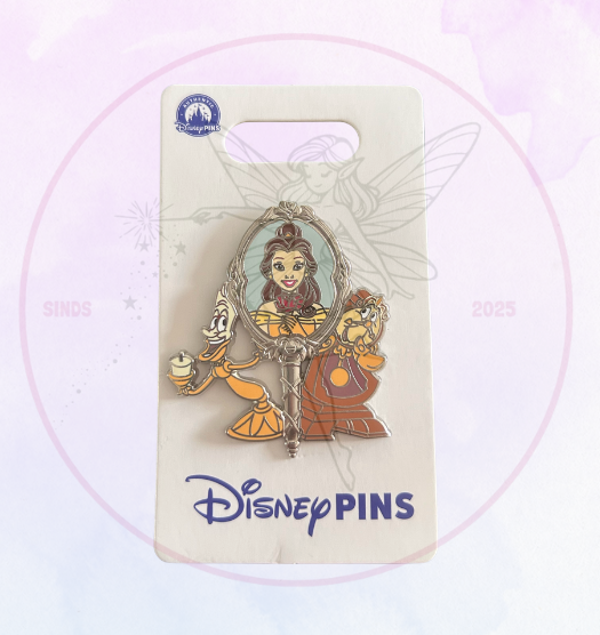 HKDL Pin Belle, Lumiere & Cogsworth
