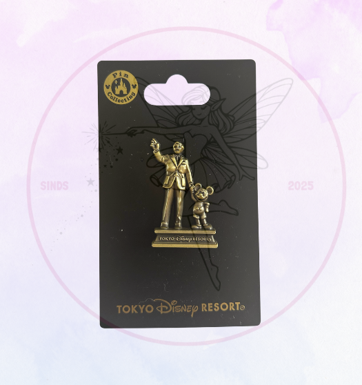 TDR Pin Statue Walt with Mickey