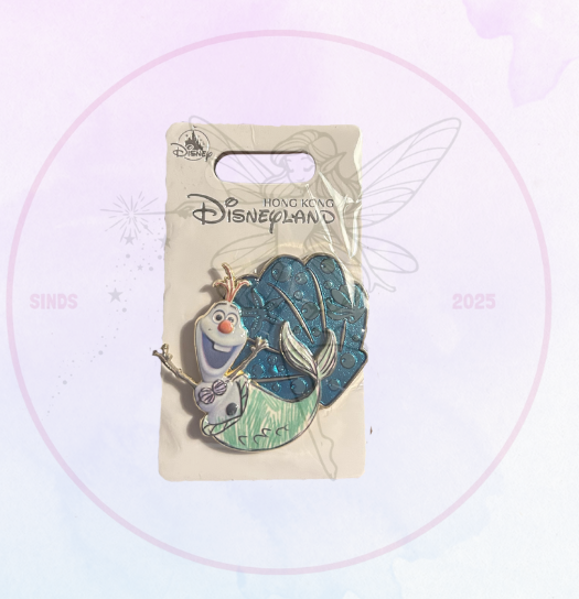 HKDL pin Olaf als Ariel van de kleine zeemeermin