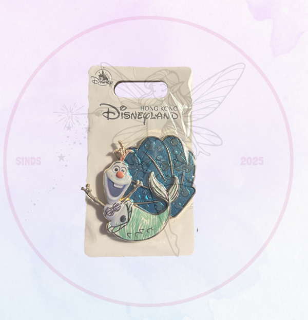 HKDL pin Olaf als Ariel van de kleine zeemeermin