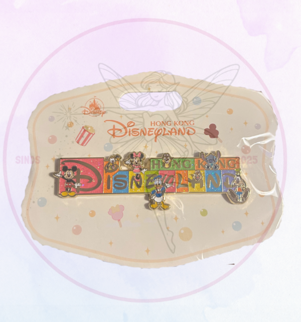 HKDL Pin Hong Kong Disneyland met characters