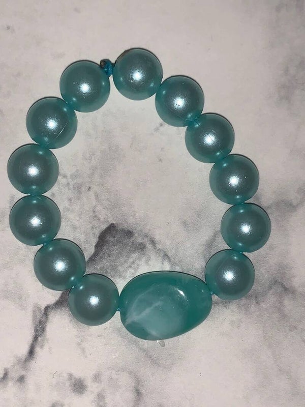 Blauwe steen armband